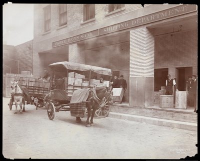 View of the Loading Dock of the Shipping Department at Parke, Davis & Co., Chemists, Hudson & Vestry Streets, New York by Byron Company